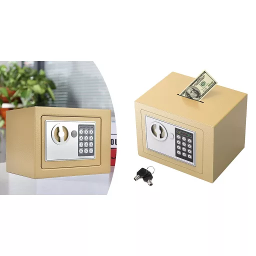Cassaforte Digitale Compatta Oro per Casa o Ufficio