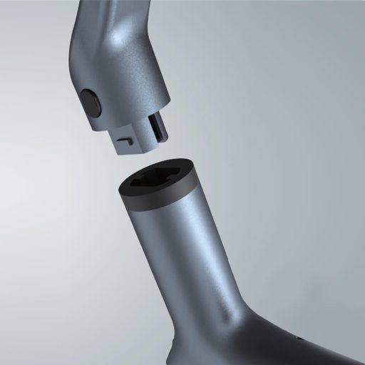 Pistola da massaggio ergonomica 3-in-1 con 5 testine e manico estensibile