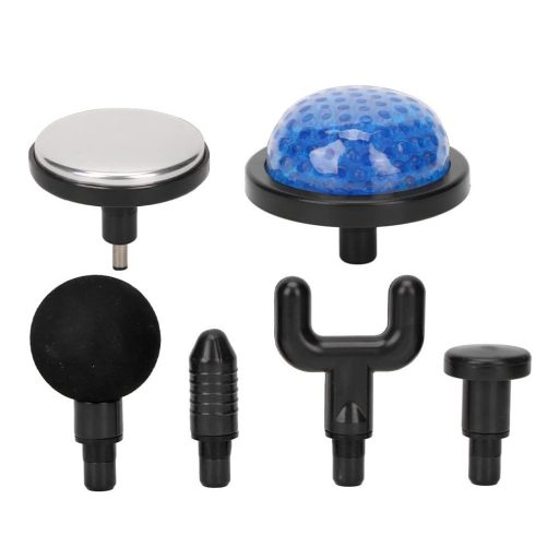 Pistola Massaggiante Mini Portatile con 6 Teste Intercambiabili e Velocità Regolabile