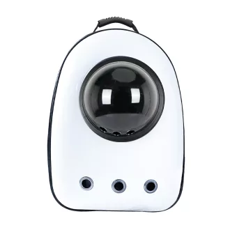   Zaino per animali alla moda con cupola trasparente e ventilazione per gatti e cani di piccola taglia