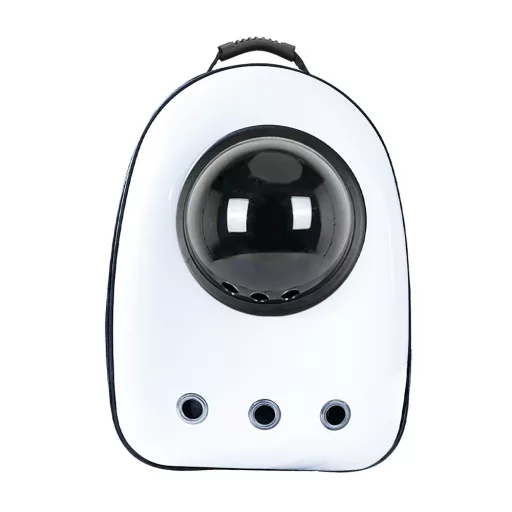 Zaino per animali alla moda con cupola trasparente e ventilazione per gatti e cani di piccola taglia
