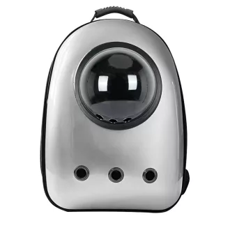   Zaino per animali domestici moderno con finestra a cupola trasparente e ventilazione per gatti e cani di piccola taglia
