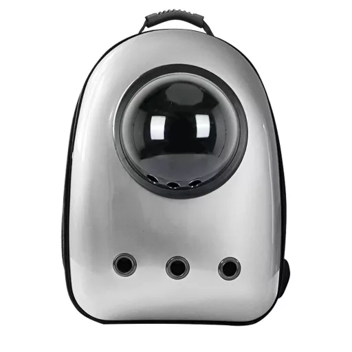Zaino per animali domestici moderno con finestra a cupola trasparente e ventilazione per gatti e cani di piccola taglia