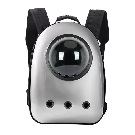 Zaino per animali domestici moderno con finestra a cupola trasparente e ventilazione per gatti e cani di piccola taglia