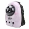 Zaino per animali domestici rosa con ventilazione e cupola trasparente