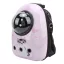 Zaino per animali domestici rosa con ventilazione e cupola trasparente