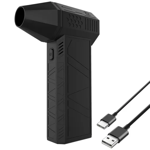 Mini Ventilatore Turbo - Raffreddamento Compatto ad Alta Potenza con Ricarica USB-C e 3 Impostazioni di Velocità