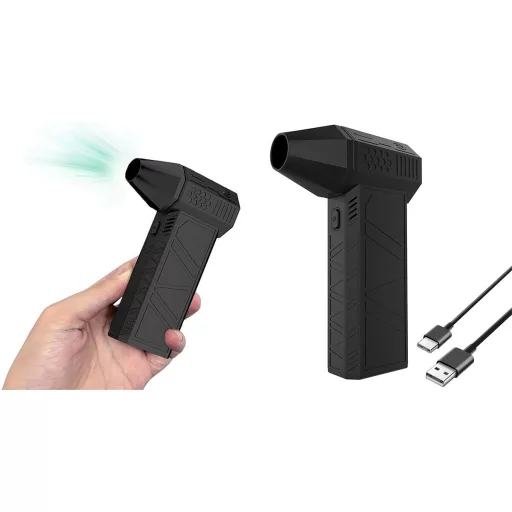 Mini Ventilatore Turbo - Raffreddamento Compatto ad Alta Potenza con Ricarica USB-C e 3 Impostazioni di Velocità