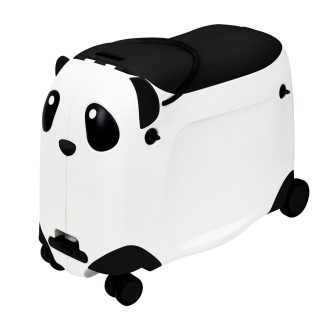 Valigia per bambini con motivo panda e funzione di seduta
