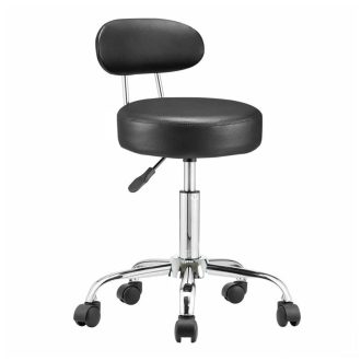   Sedia cosmetica ergonomica nera con altezza e schienale regolabili