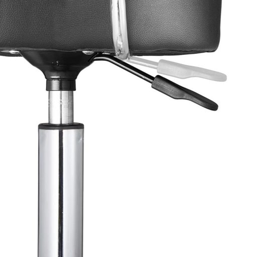 Sedia cosmetica ergonomica nera con altezza e schienale regolabili