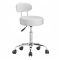Sedia cosmetica ergonomica bianca con altezza e schienale regolabili