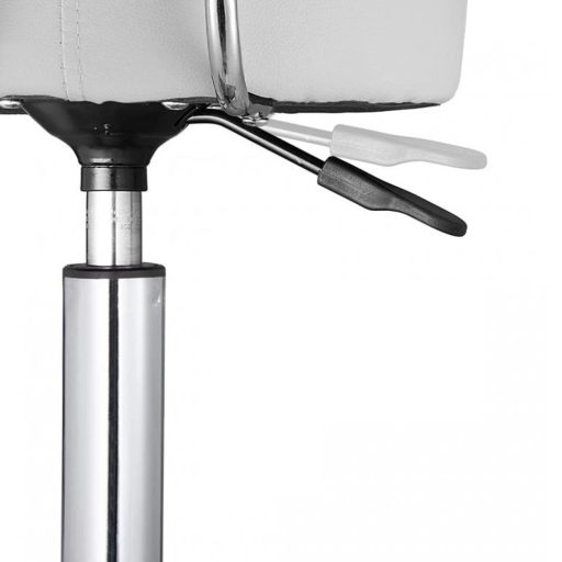 Sedia cosmetica ergonomica bianca con altezza e schienale regolabili