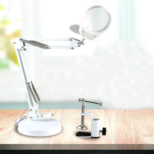 Lampada da tavolo ingrandente LED regolabile con ingrandimento 3x e testa rotante