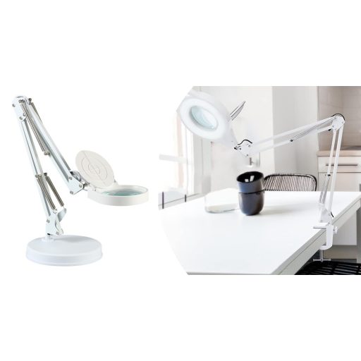 Lampada da tavolo ingrandente LED regolabile con ingrandimento 3x e testa rotante