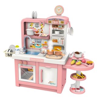   Set di cucina giocattolo rosa con accessori - Esperienza di cucina interattiva per bambini