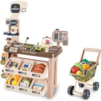   Set da gioco supermercato per bambini da 64 pezzi con accessori realistici