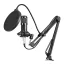 Microfono a Condensatore USB con Filtro Anti-Pop e Braccio Regolabile per Podcasting e Streaming