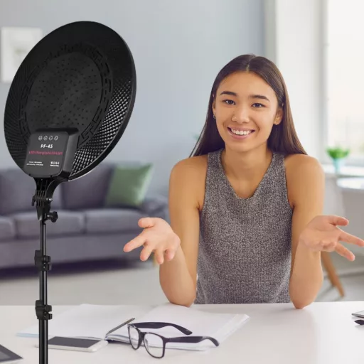 Anello di luce LED da 45 cm con luminosità e temperatura di colore regolabili per fotografia e video