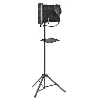   Supporto per microfono professionale con filtro acustico e pop-filter, altezza regolabile fino a 180 cm