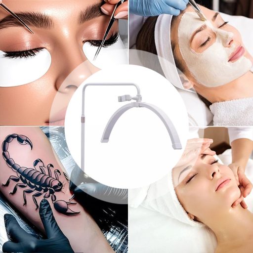 Lampada da terra cosmetica a mezzaluna Moon con luminosità e temperatura di colore regolabili