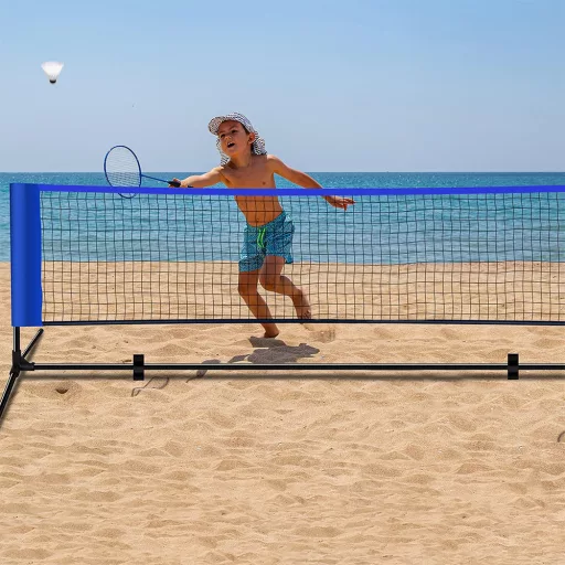 Rete Sportiva Regolabile in Altezza per Badminton, Tennis e Pallavolo - Portatile e Versatile