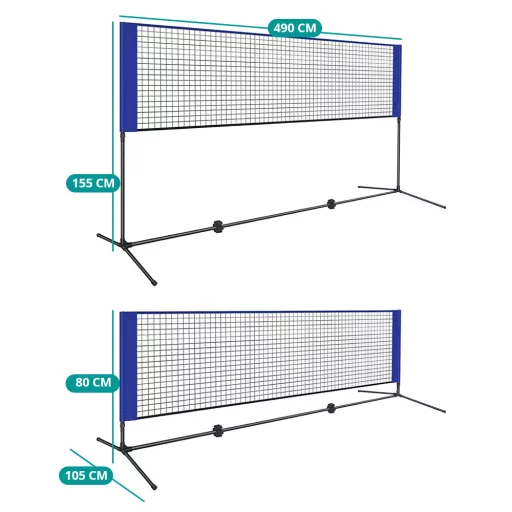 Rete Sportiva Regolabile in Altezza per Badminton, Tennis e Pallavolo - Portatile e Versatile
