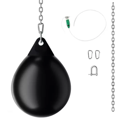 Sacco da Boxe Riempito d'Acqua con Catena, Nero