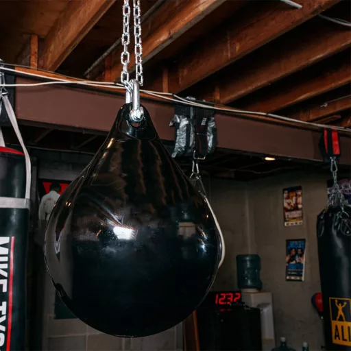 Sacco da Boxe Riempito d'Acqua con Catena, Nero
