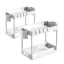 Set di 2 supporti per cucina bianchi - design a due livelli salvaspazio