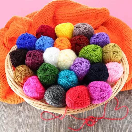 Set di filati acrilici per uncinetto ipoallergenici da 24 pezzi in vari colori