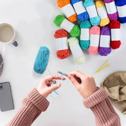 Set di filati acrilici per uncinetto ipoallergenici da 24 pezzi in vari colori