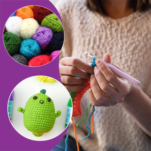 Set di filati acrilici per uncinetto ipoallergenici da 24 pezzi in vari colori
