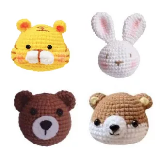   Kit di uncinetto per animali da 4 pezzi per principianti – Set DIY completo con filato e strumenti