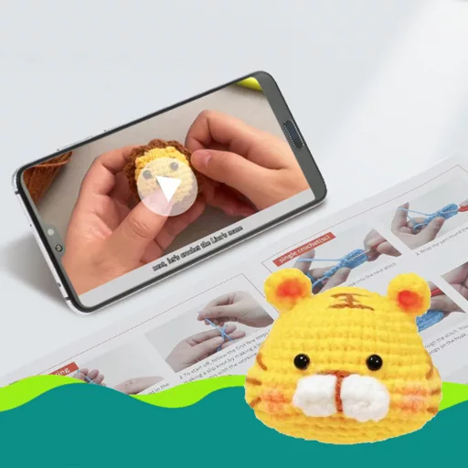 Kit di uncinetto per animali da 4 pezzi per principianti – Set DIY completo con filato e strumenti