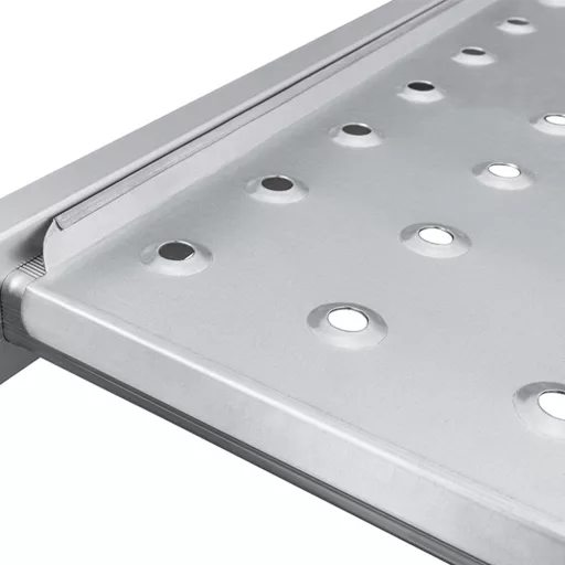 Piastra in acciaio antiscivolo per scala pieghevole