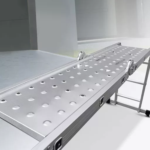 Piastra in acciaio antiscivolo per scala pieghevole