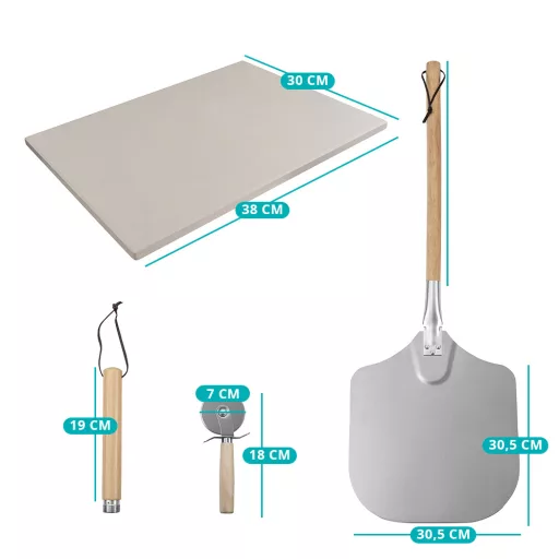 Set di utensili per la pizza da 5 pezzi