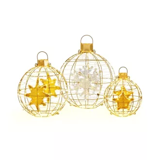 Set di 3 Luci Globe di Natale 732LED