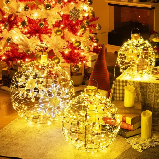 Set di 3 Luci Globe di Natale 732LED