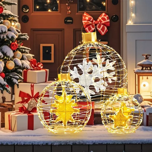 Set di 3 Luci Globe di Natale 732LED