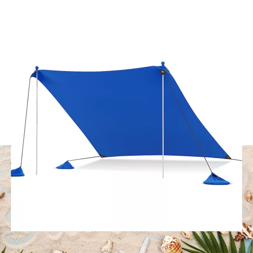Protezione solare portatile con 4 sacchi di sabbia 3x3x2 m UV50+
