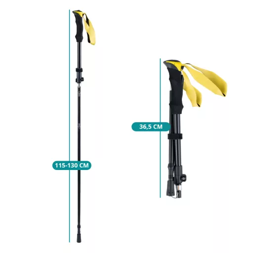 Bastone da trekking ultraleggero regolabile 115-130 cm