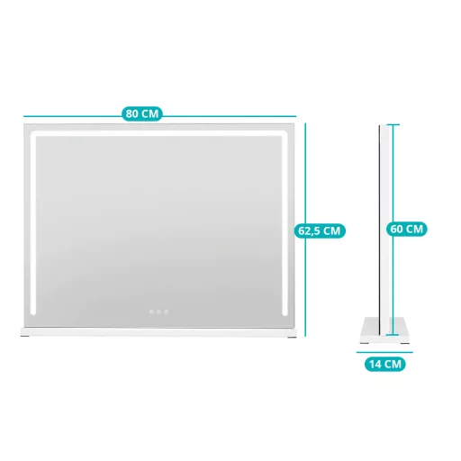 Specchio trucco hollywood LED 80x14x62,5 cm