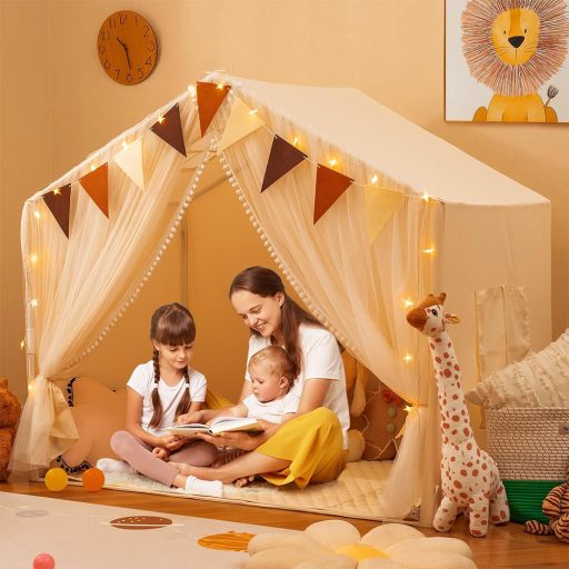 Tenda da Gioco con Luci Stellari, Beige