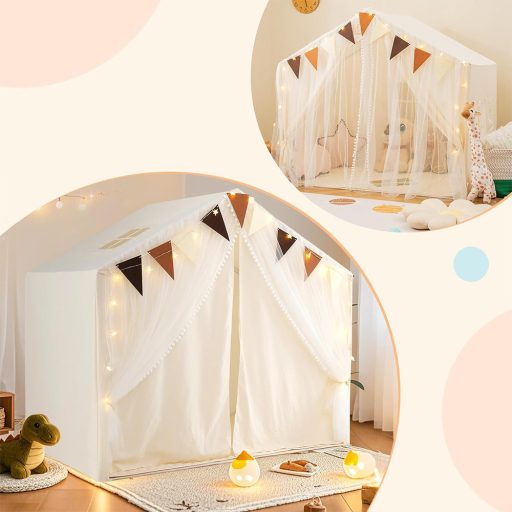 Tenda da Gioco con Luci Stellari, Beige