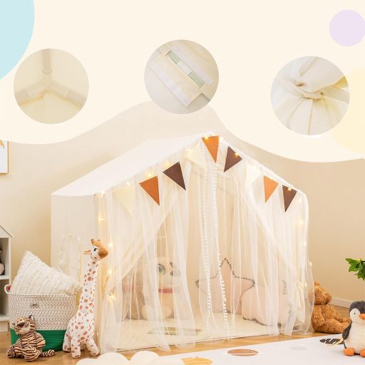Tenda da Gioco con Luci Stellari, Beige