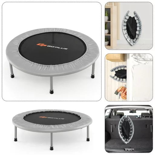 Trampolino 95cm, grigio