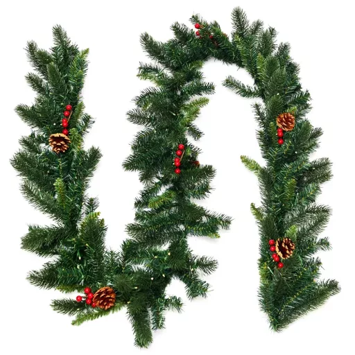 Ghirlanda di Natale con 100 Luci LED Calde, 2.7m