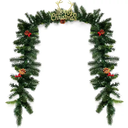 Ghirlanda di Natale con 100 Luci LED Calde, 2.7m